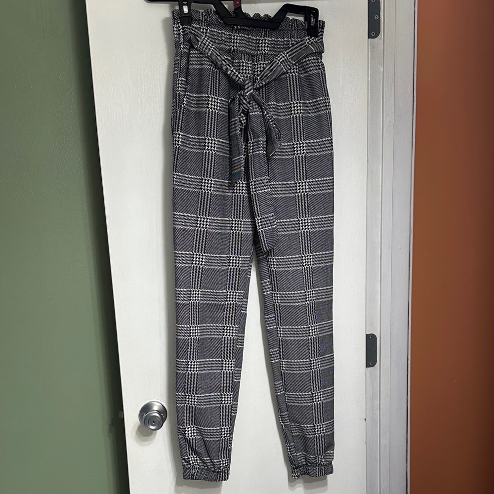 Gray Plaid Men's Pants